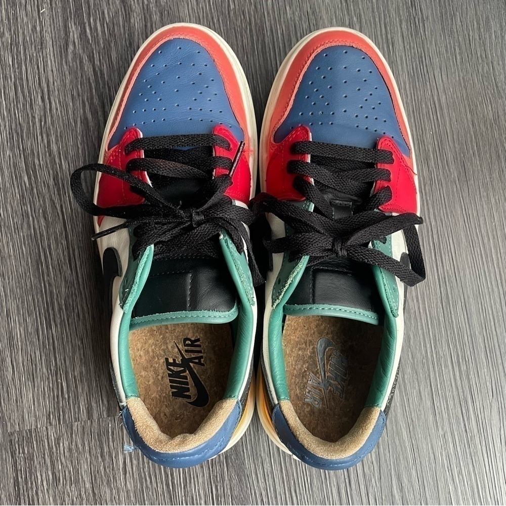 Air Jordan 1 Elevate Low 'Multi-Color' Platform White Red Blue Green 8.5W 7M 7Y - Picture 5 of 10